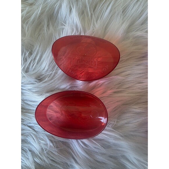 Vintage Pringles Chip Container Once You Pop The Fun Won't Stop ~ clear red - Picture 1 of 2